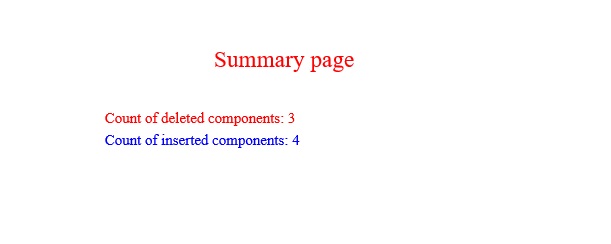 Compare presentation powerpoint  and comparison summary of changes.