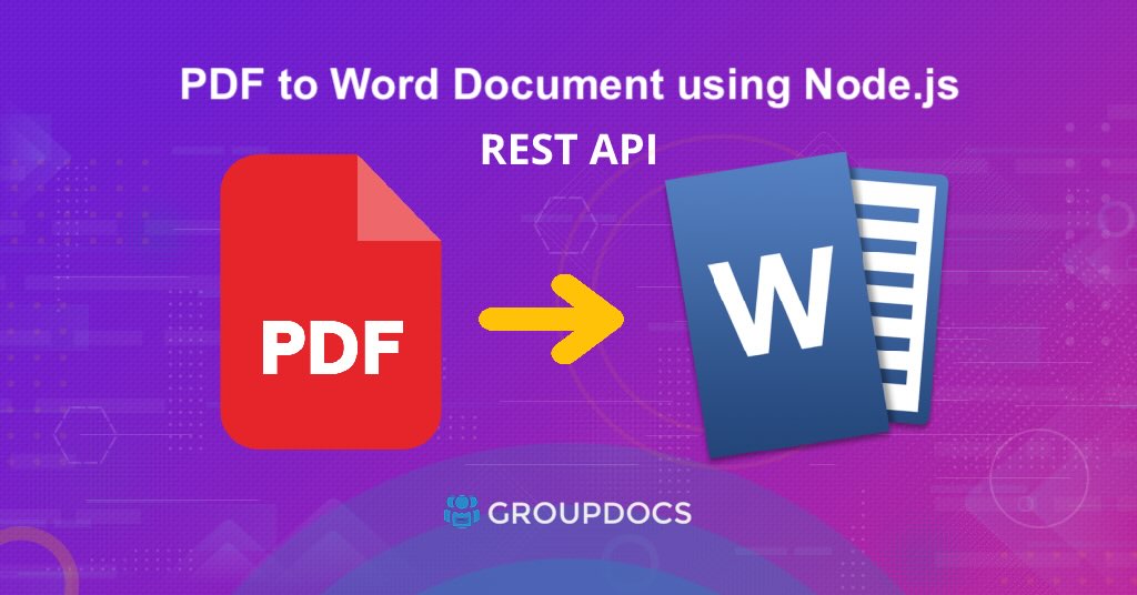 Perform PDF to Word conversion