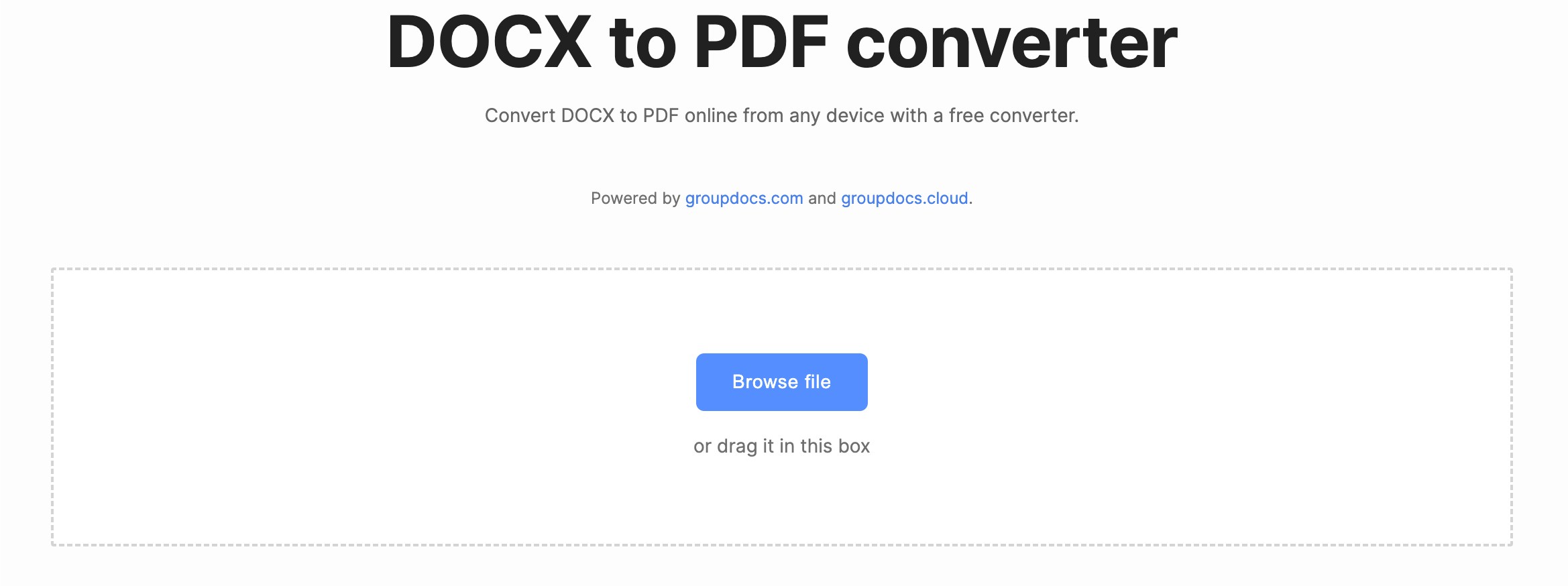convert word to pdf online