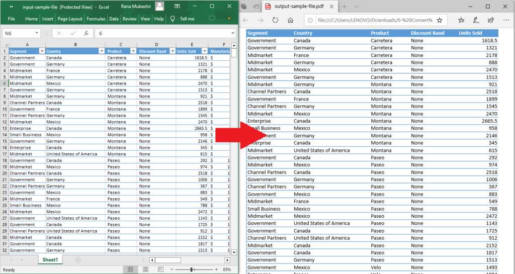 How to convert Excel into PDF Online using Java