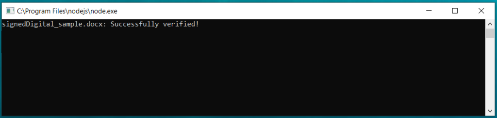 Überprüfen Sie digitale Signaturen mithilfe einer REST-API in Node.js
