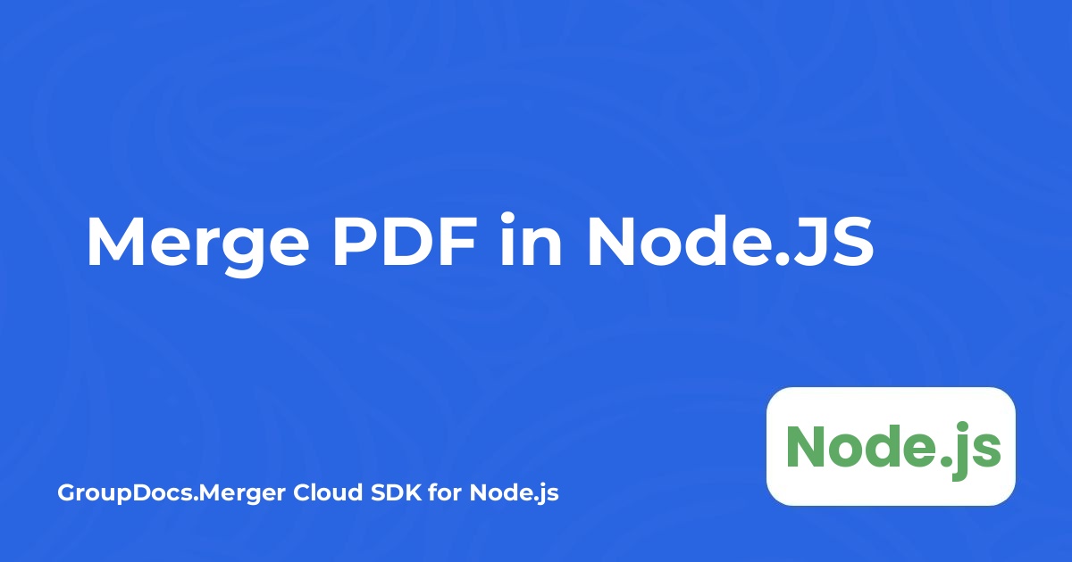 Combinar PDF en Node.JS