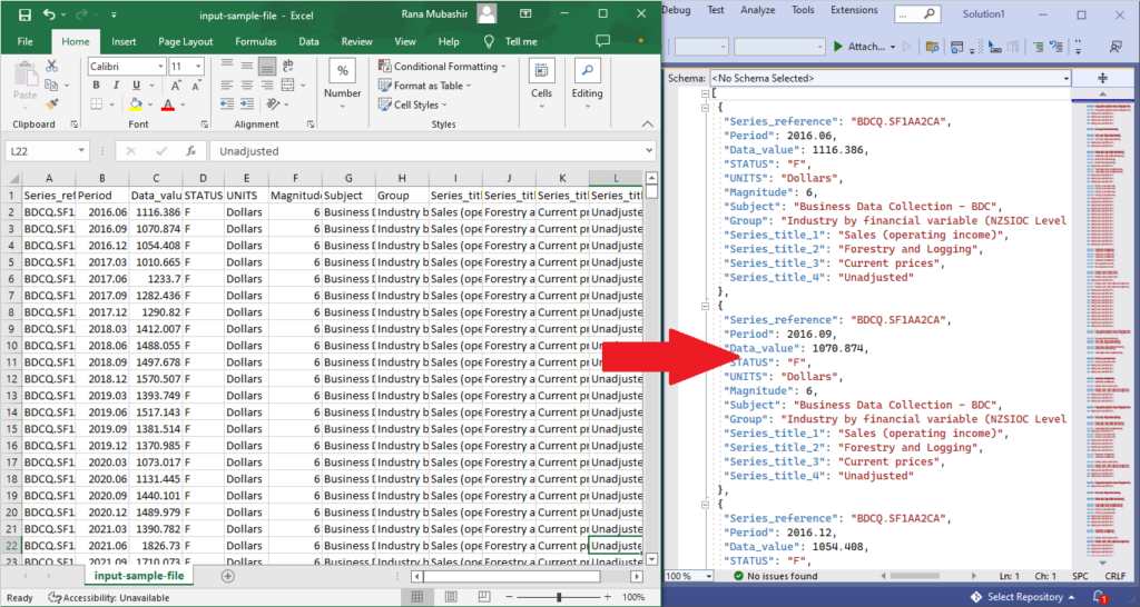 نحوه تبدیل CSV به JSON آنلاین با استفاده از سی شارپ