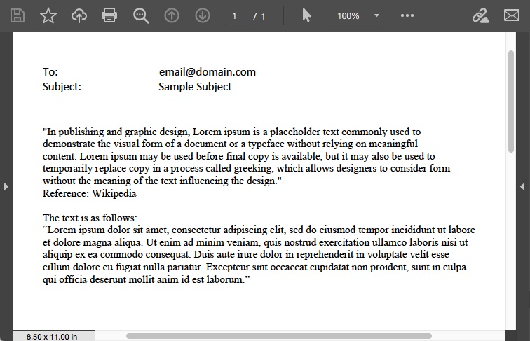 Conversion EML en fichier PDF par programme