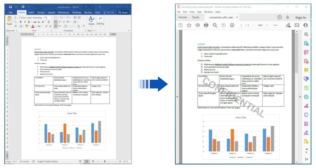Convertir Word en PDF avec filigrane à l'aide de Node.js