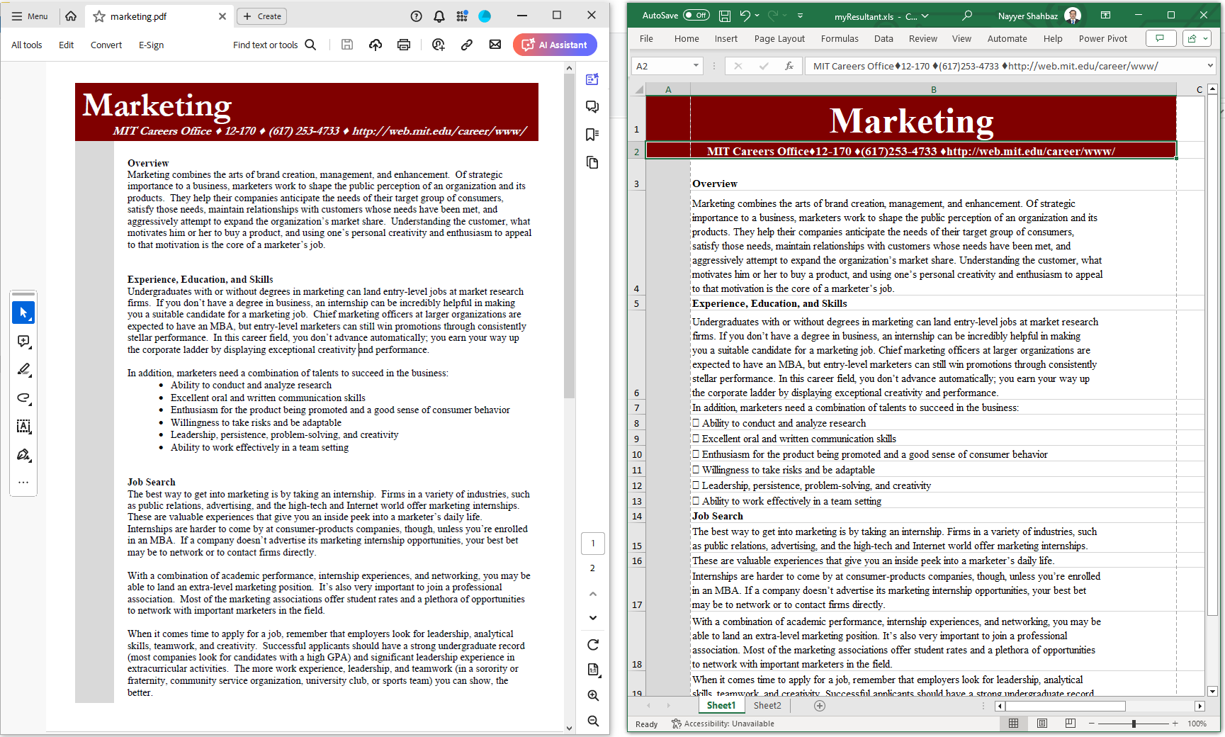 pdf to excel en ligne