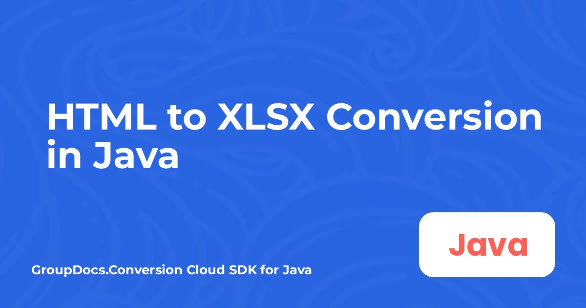 Konversi HTML ke XLSX dalam Java