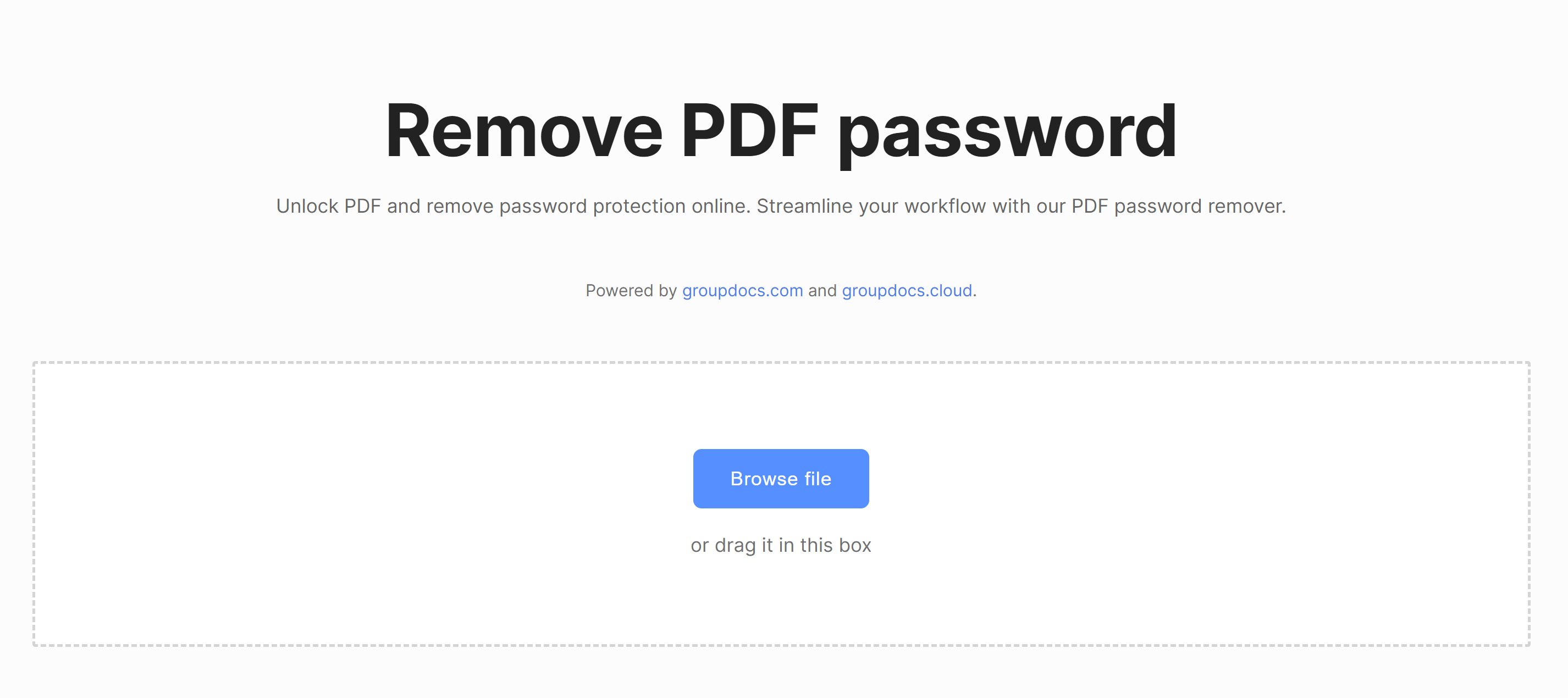 Penghapus Kata Sandi PDF Online
