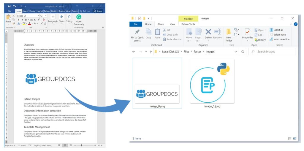 Parse Word DOCX dan ekstrak Gambar menggunakan python parse word docx