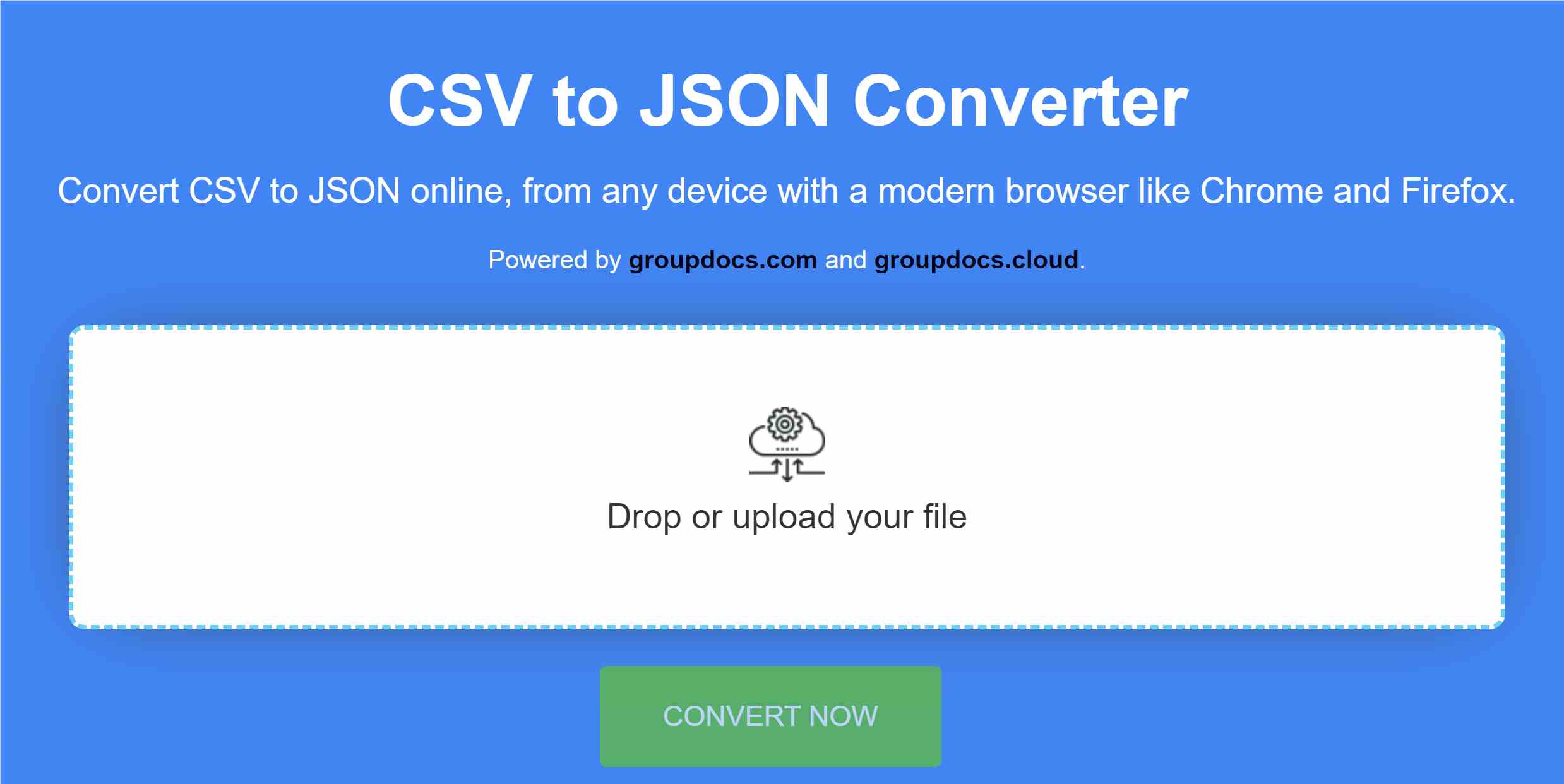 オンラインCSVからJSONへのコンバーター