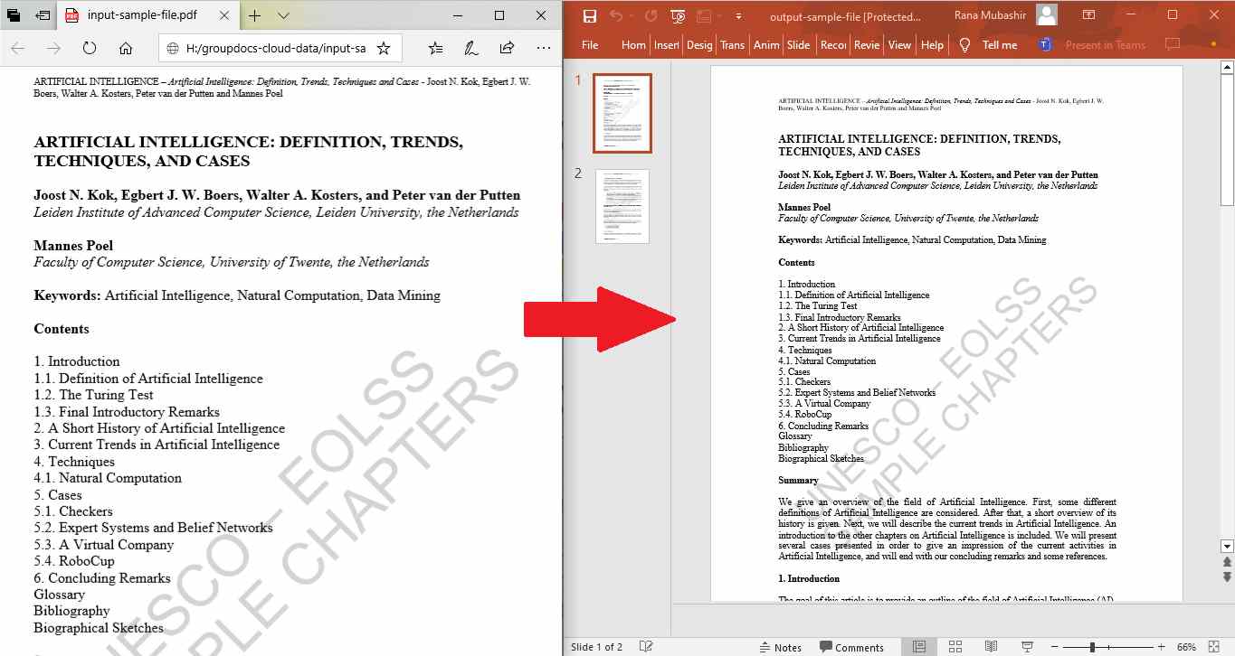 Java で PDF ドキュメントを PPT ファイルに変換する