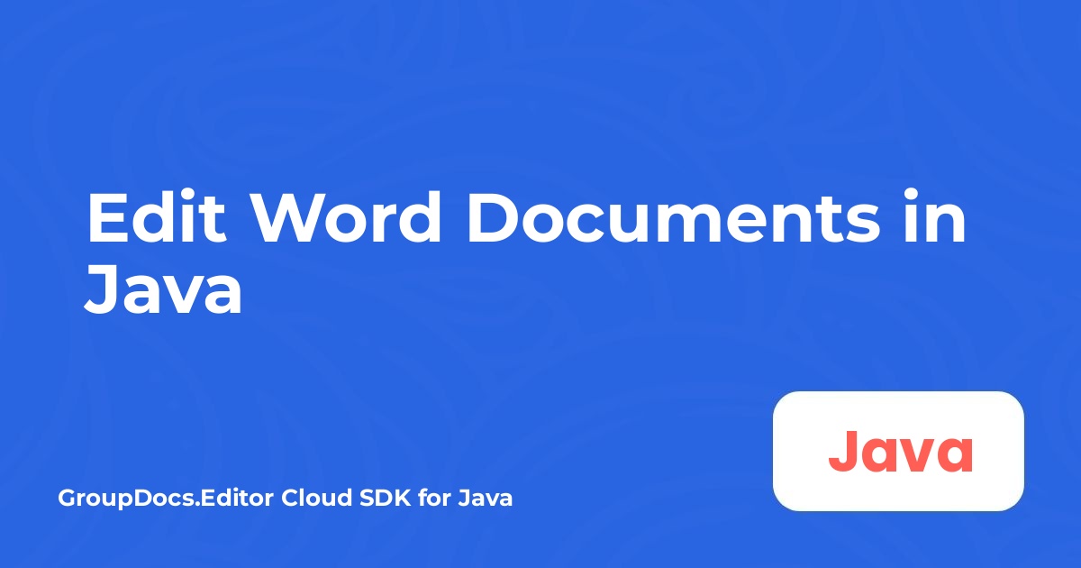 Java에서 Word 문서 편집