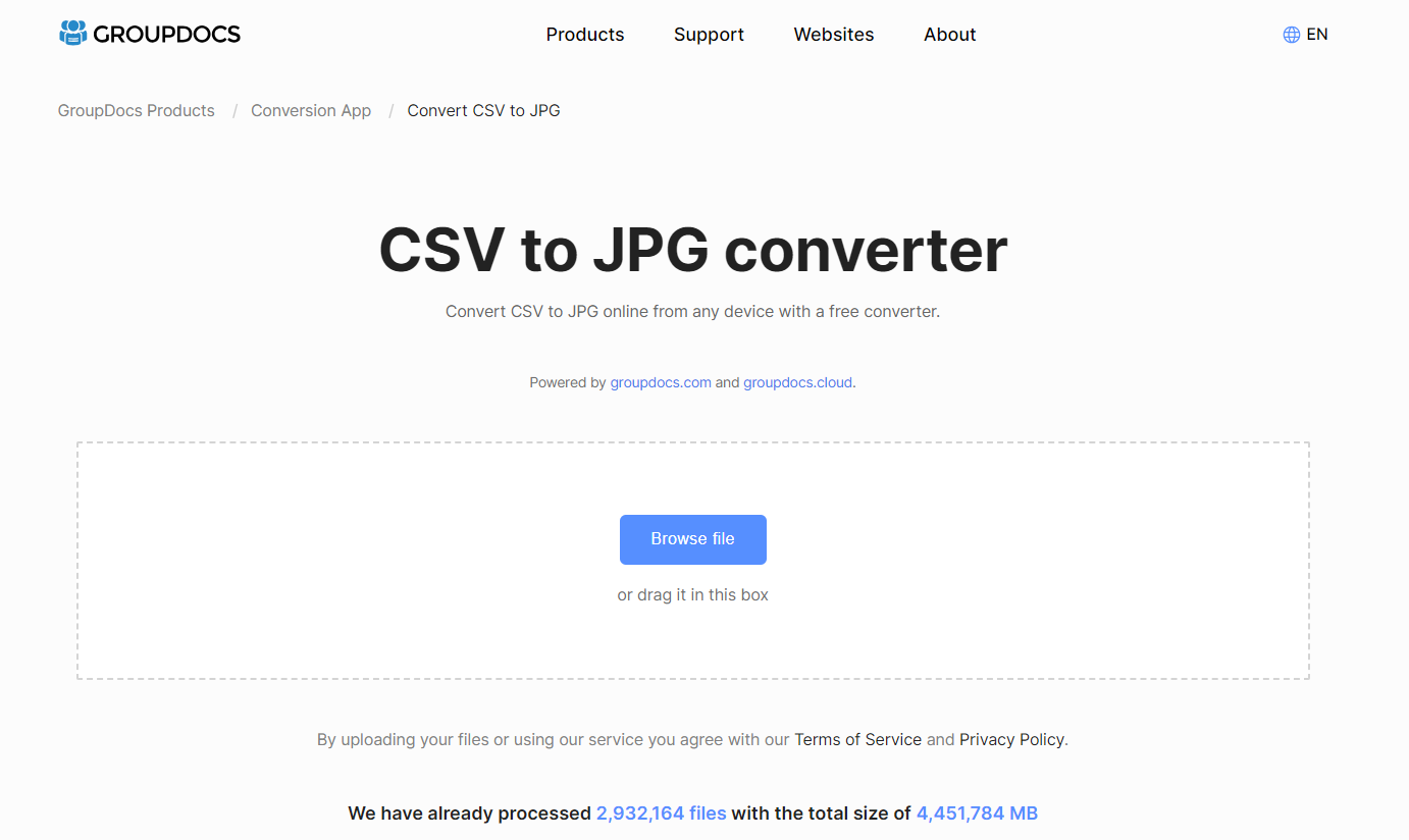 conversor csv para jpg