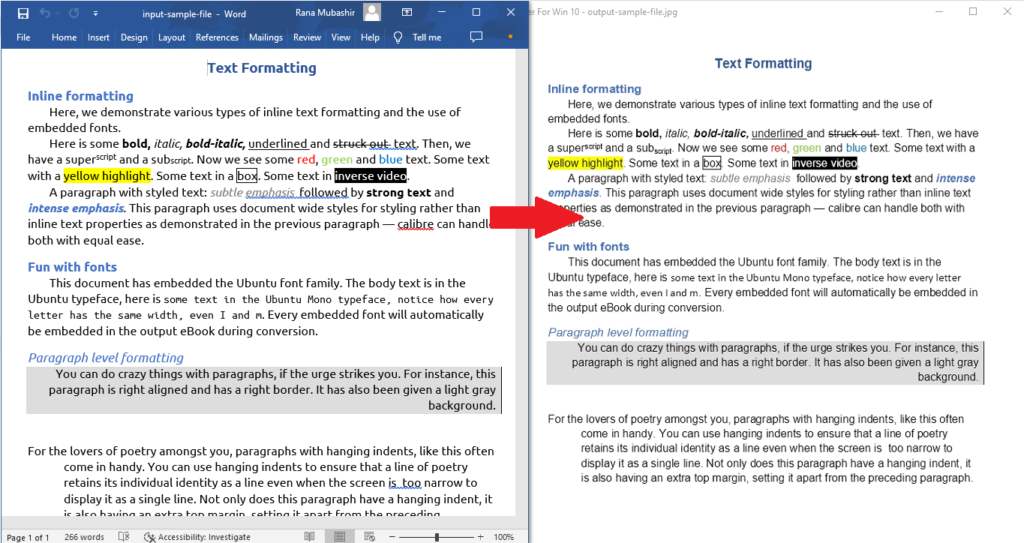 Como converter Word em formato JPG em Java