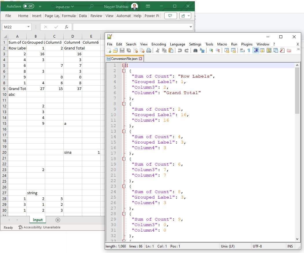 csv в json