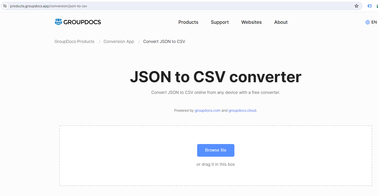приложение из json в csv