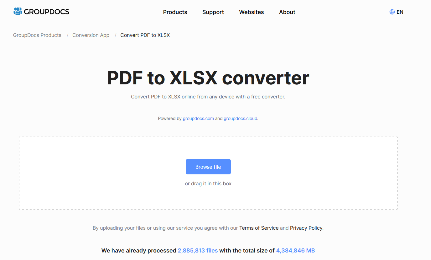 Конвертер PDF в Excel онлайн