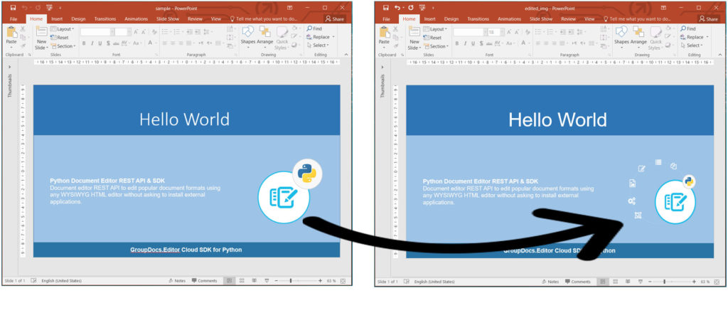 Обновить изображение на слайде презентации PowerPoint