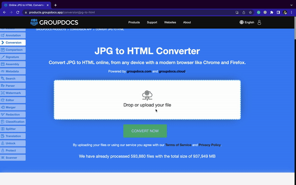 แปลง jpg เป็น html ออนไลน์