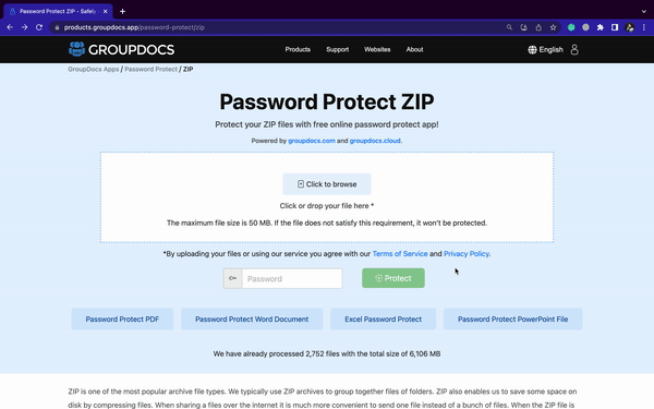 захистити паролем zip-файл онлайн