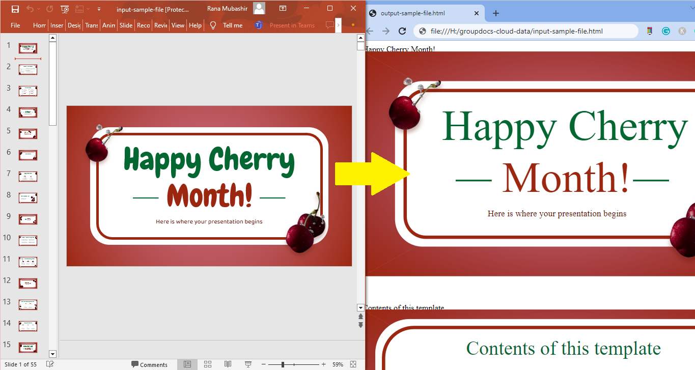 Cách chuyển đổi Bản trình bày PowerPoint sang định dạng HTML bằng Java.