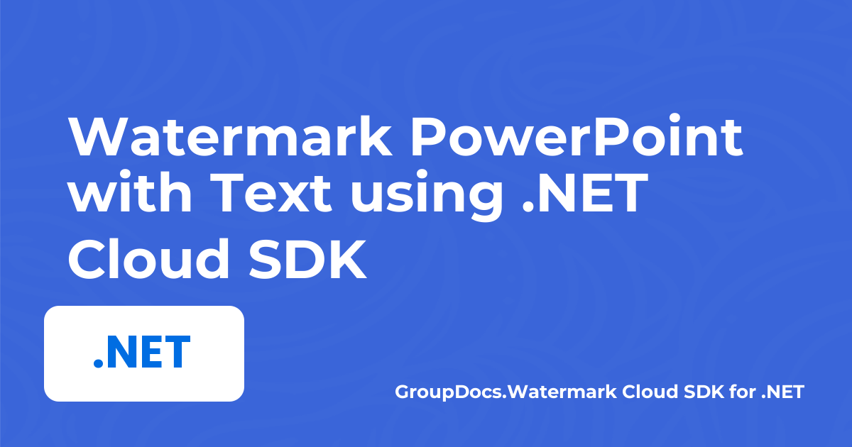 thêm watermark văn bản vào PowerPoint