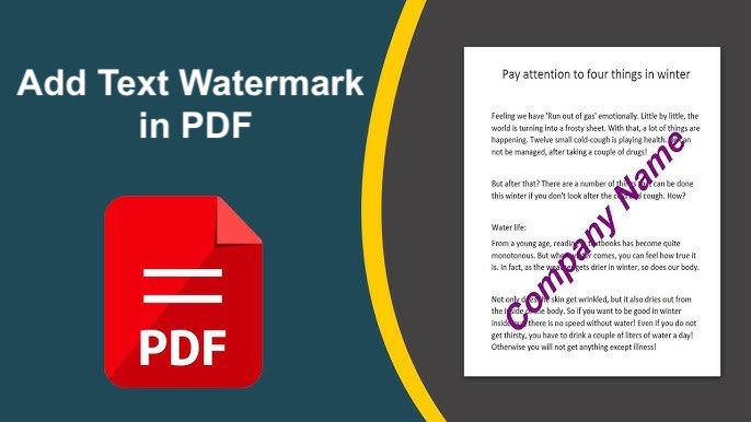 add text watermark to pdf
