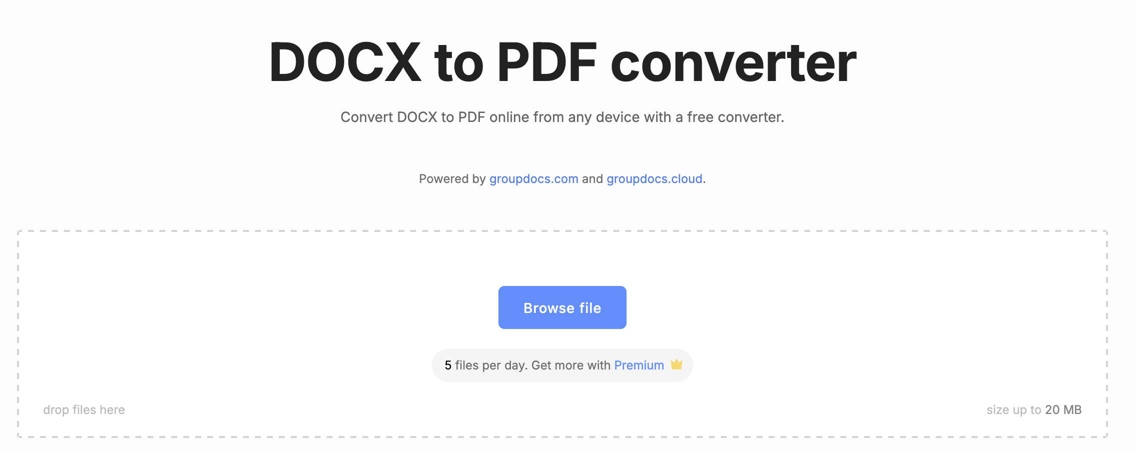 免費 DOCX 轉 PDF 轉換器