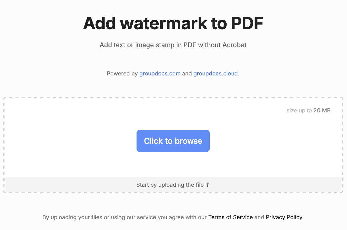 水印 PDF 在線